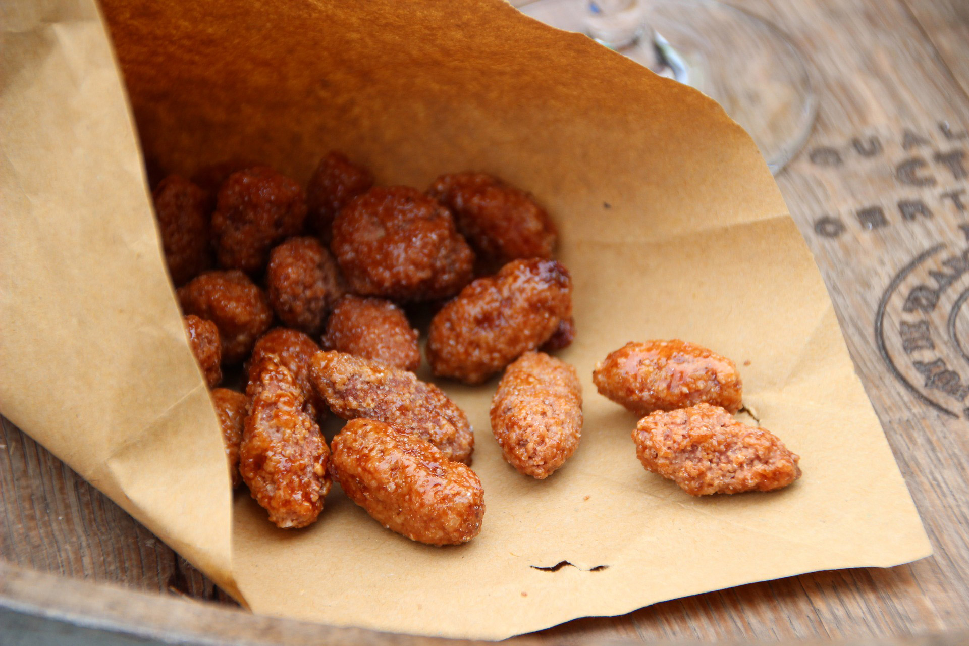 stainless caramelized candied peanut coated pan